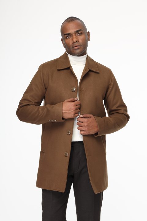 Regular Fit Coat Brown - Image 3