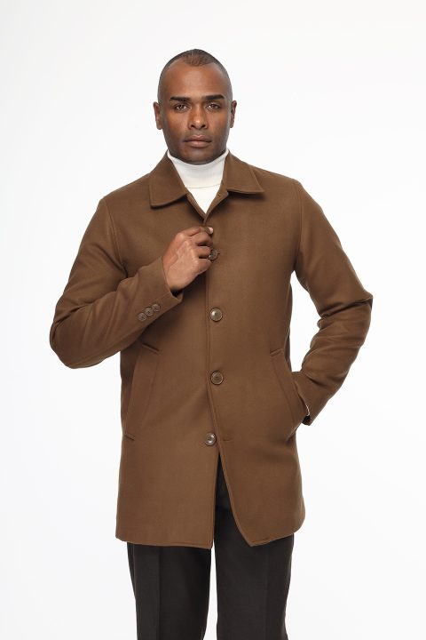 Regular Fit Coat Brown - Image 6