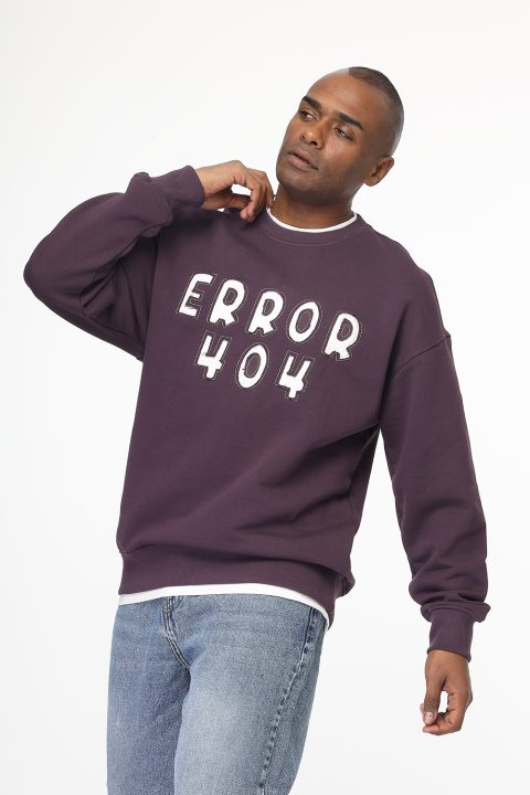 Over Size Sweat Shirt Purple - Image 3