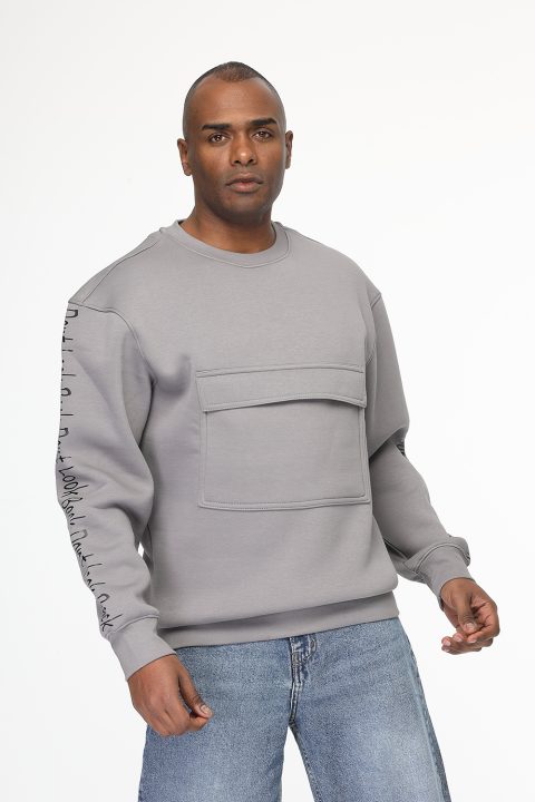 Over Size Sweat Shirt Gray