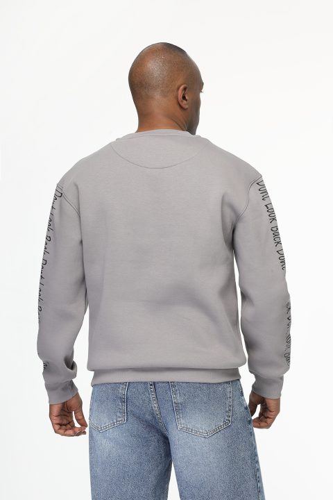 Over Size Sweat Shirt Gray - Image 4