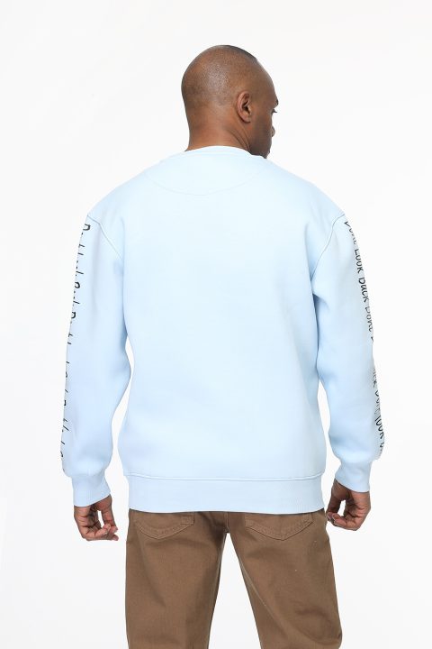 Over Size Sweat Shirt Light Blue - Image 3