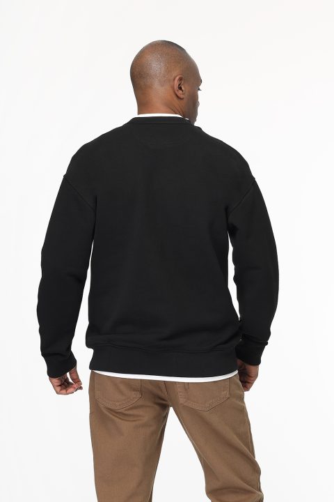 Over Size Sweat Shirt Black - Image 4