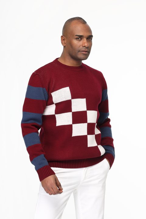 Regular Fit Pullover Maroon - Image 3