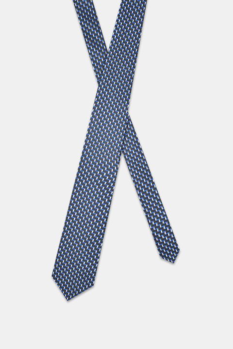 Jacquard Tie 7 cm Dark Blue - Image 2