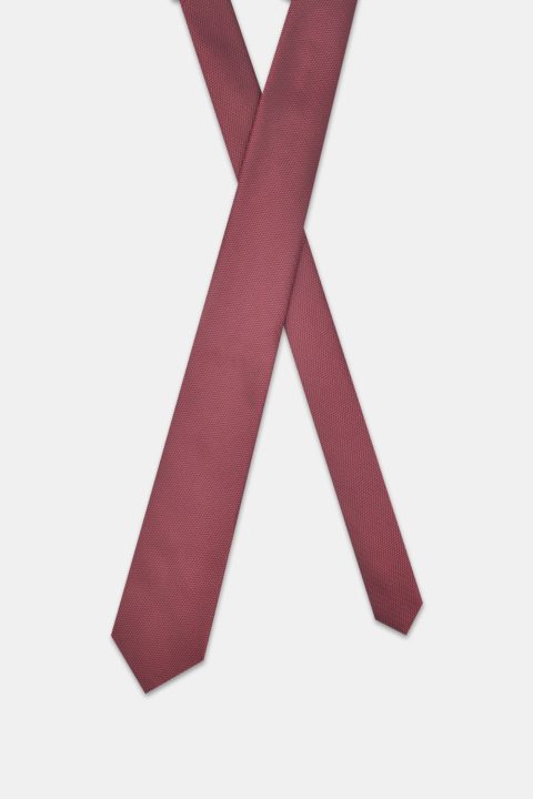 Jacquard Tie 7 cm Maroon - Image 2