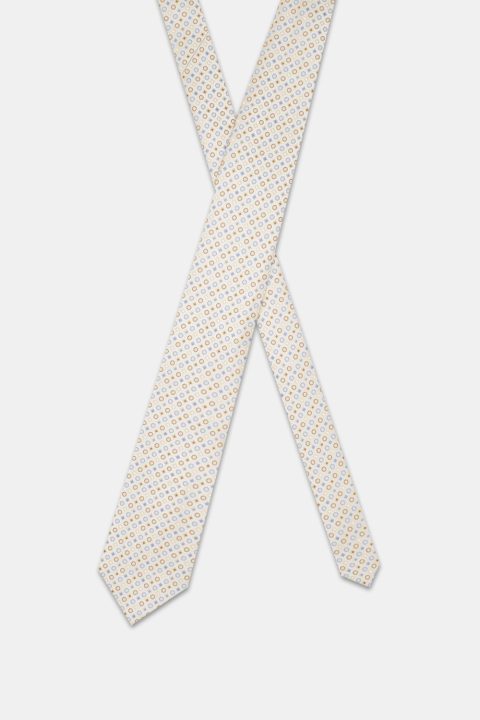 Jacquard Tie 7 cm White - Image 2