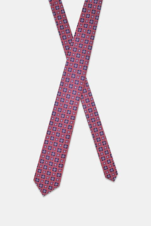 Jacquard Tie 7 cm Maroon - Image 2