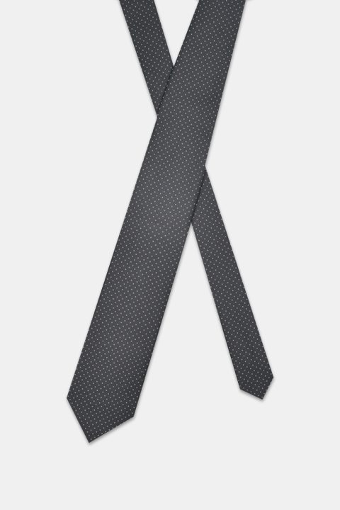 Jacquard Tie 7 cm Black - Image 2