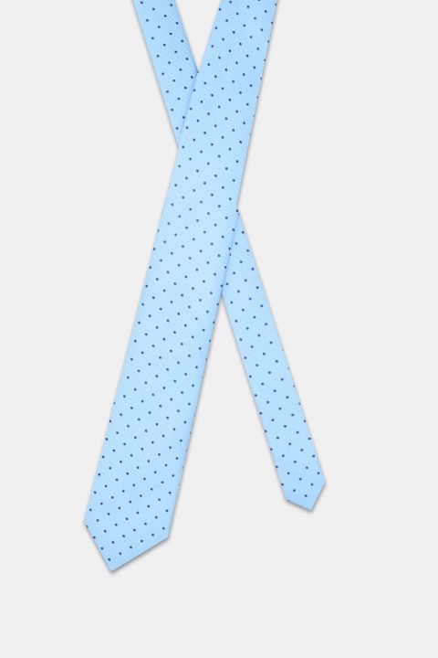 Jacquard Tie 7 cm Light Blue - Image 2