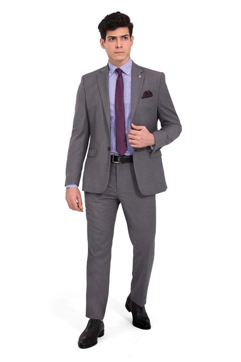 Regular Fit Suit Gray