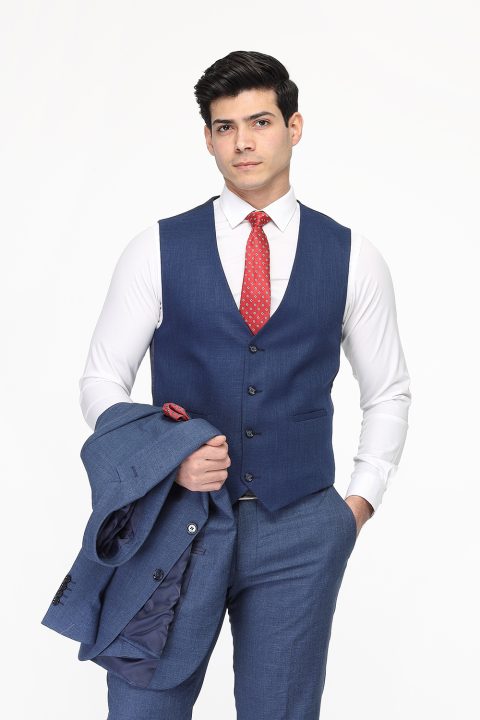 Slim Fit Suit Blue - Image 3