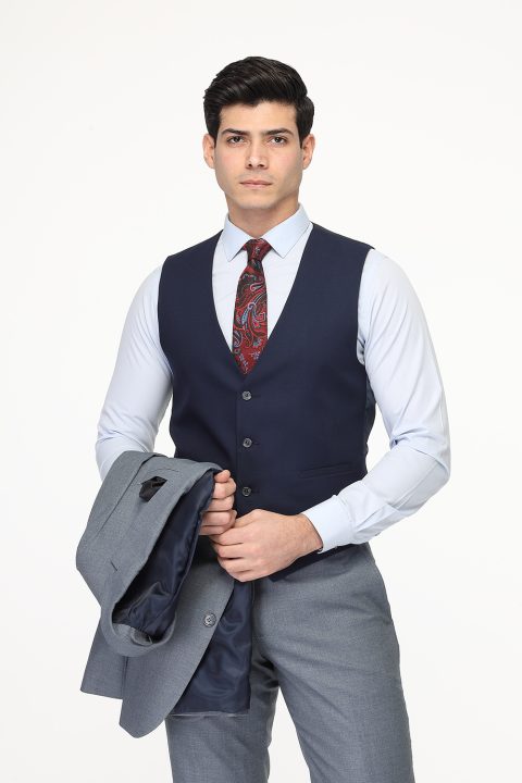 Slim Fit Suit Blue - Image 3