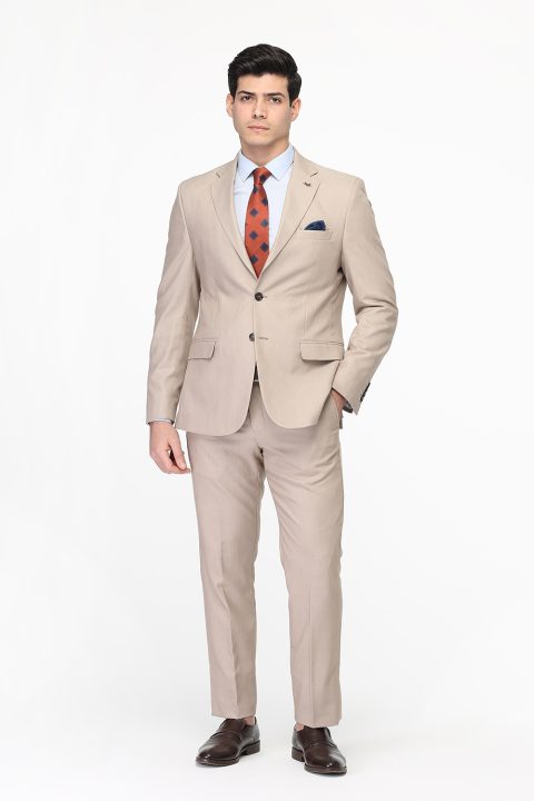 Regular Fit Suit Beige