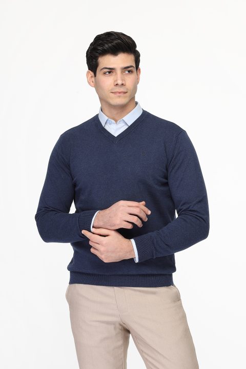 Regular Fit Pullover V Dark Blue - Image 3