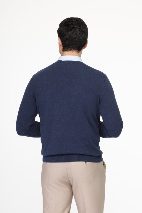 Regular Fit Pullover V Dark Blue - Image 4