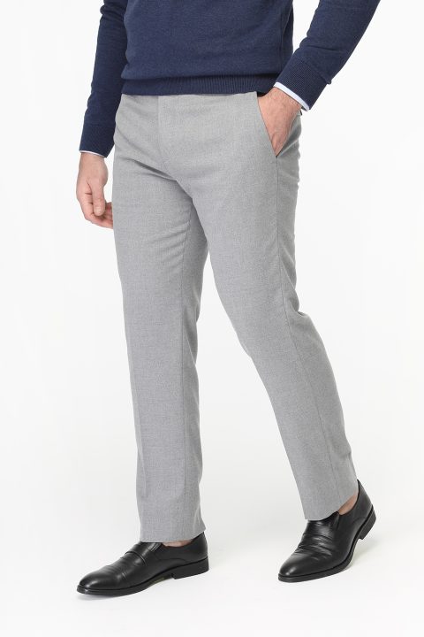 Straight Fit Classic Pants Light Gray - Image 3