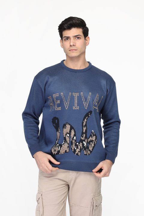 Over Size Pullover Dark Blue