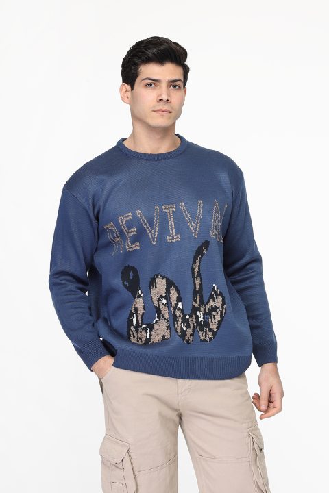 Over Size Pullover Dark Blue - Image 3