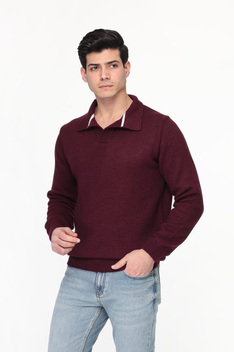 Regular Fit Pullover Maroon - Image 3