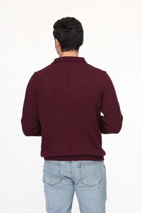 Regular Fit Pullover Maroon - Image 4