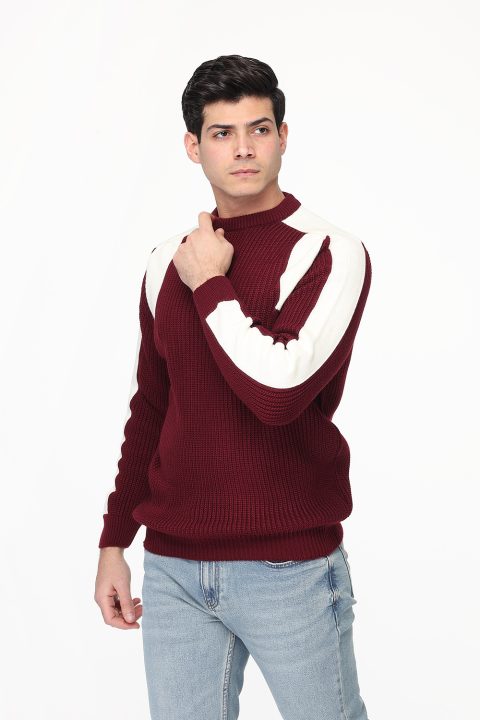 Regular Fit Pullover Maroon - Image 3