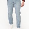 Slim Straight Fit Trousers Jeans Light Blue