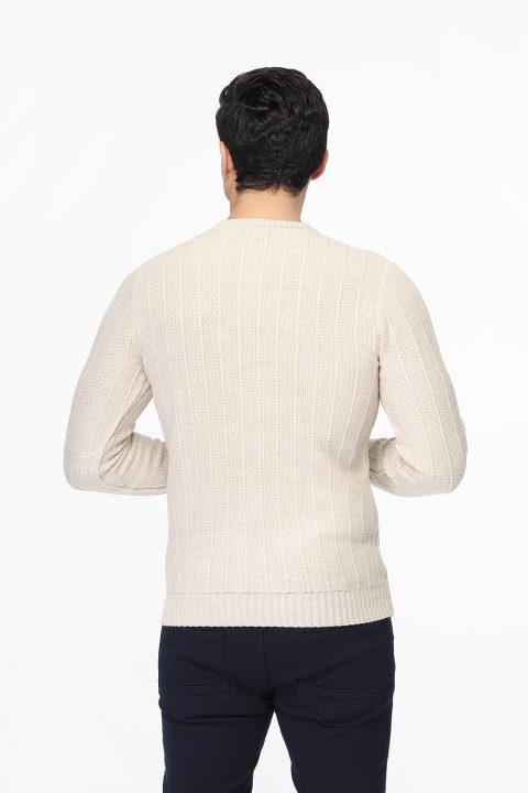 Regular Fit Pullover Beige - Image 4