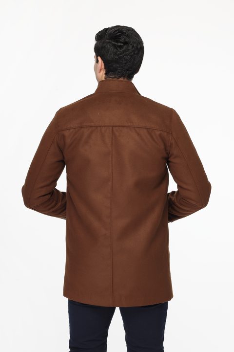 Regular Fit Coat Brown - Image 4