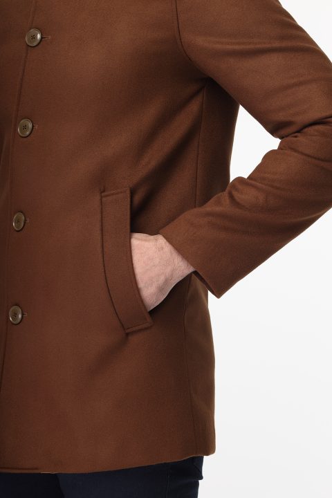 Regular Fit Coat Brown - Image 6