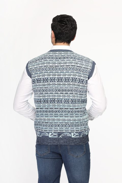 Regular Fit Gilet Blue - Image 4