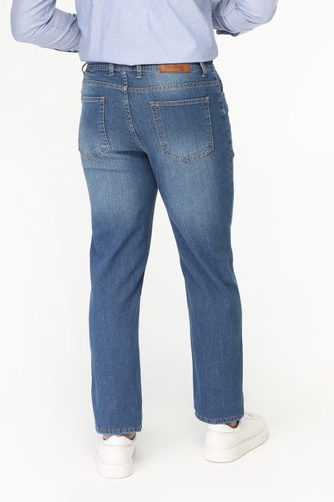 Slim Straight Fit Trousers Jeans Light Blue - Image 5