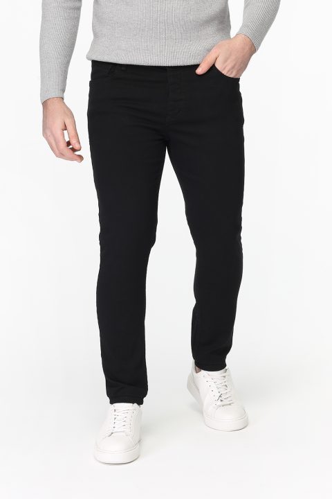 Slim Fit Trousers Jeans Black