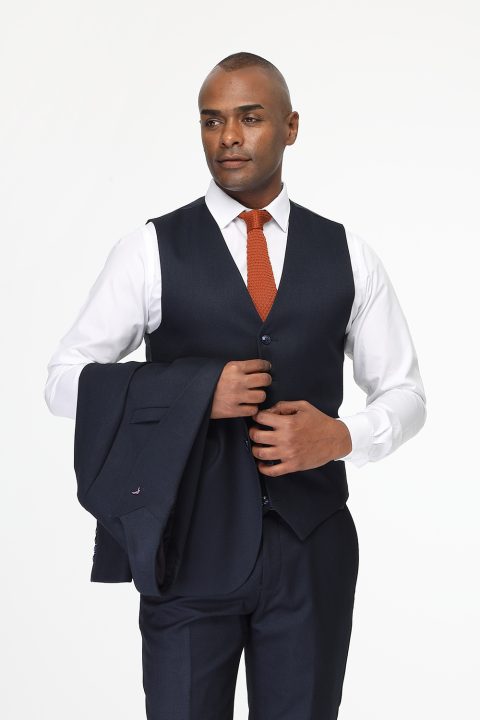 Slim Fit Suit Dark Blue - Image 3