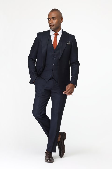 Slim Fit Suit Dark Blue