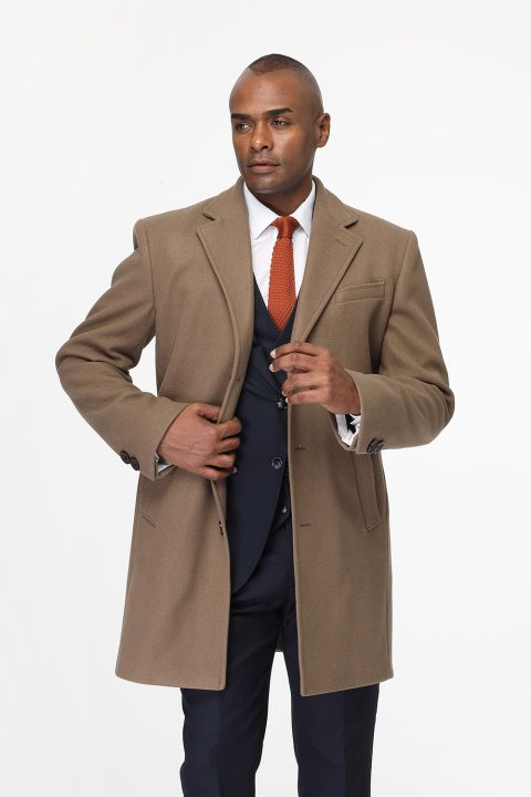 Regular Fit Coat Beige