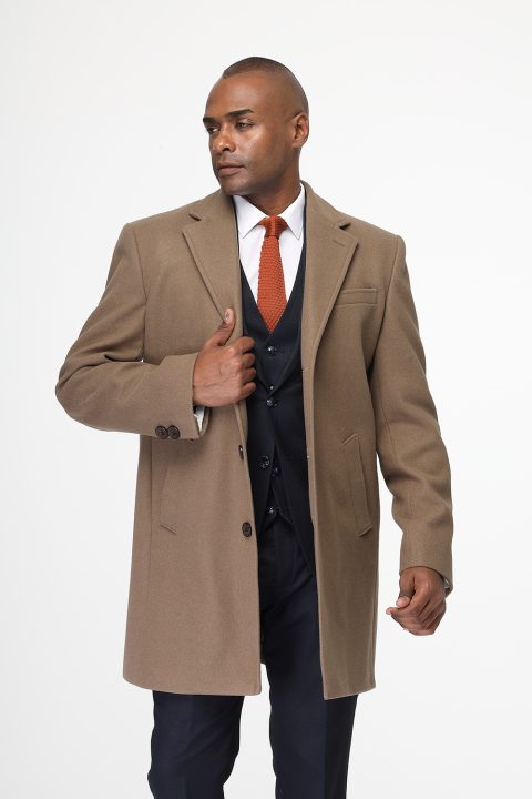 Regular Fit Coat Beige - Image 4