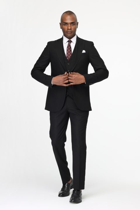 Slim Fit Suit Black