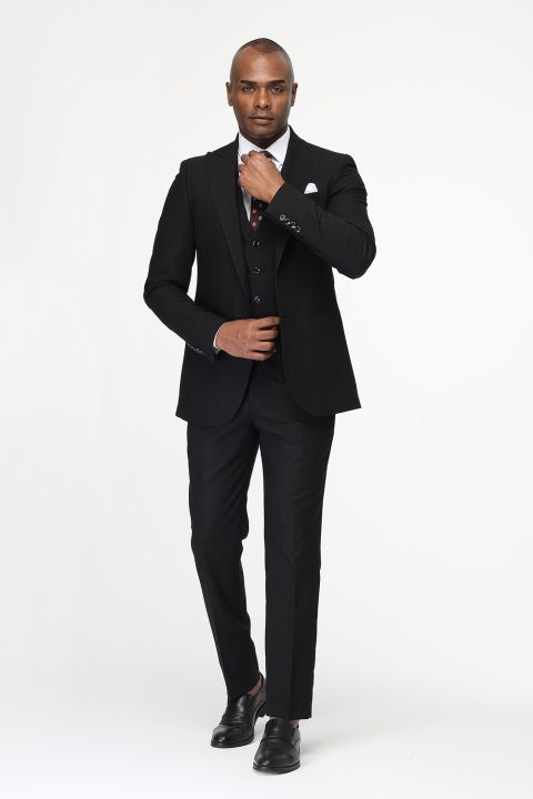 Slim Fit Suit Black - Image 3