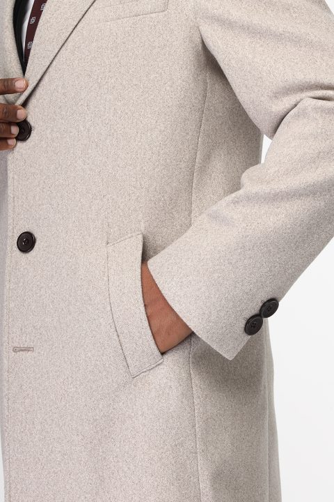 Regular Fit Coat Beige - Image 5