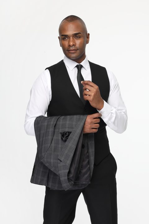 Slim Straight Fit Suit Gray - Image 3