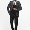 Slim Straight Fit Suit Gray