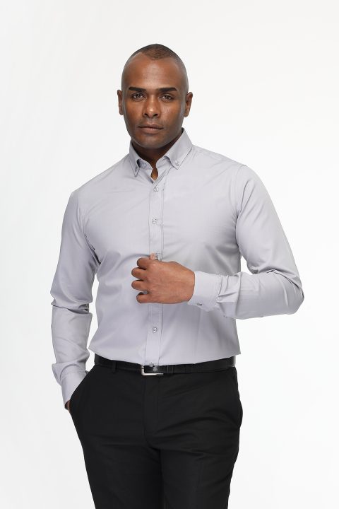 Classic Shirt Slim fit Gray - Image 4