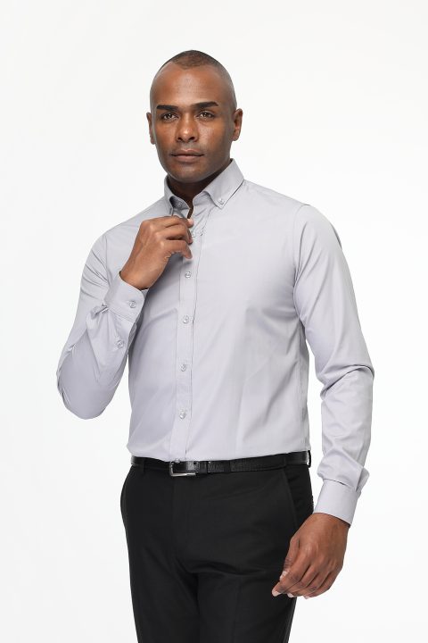 Classic Shirt Slim fit Gray - Image 5