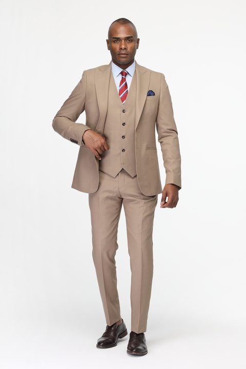 Slim Fit Suit Beige