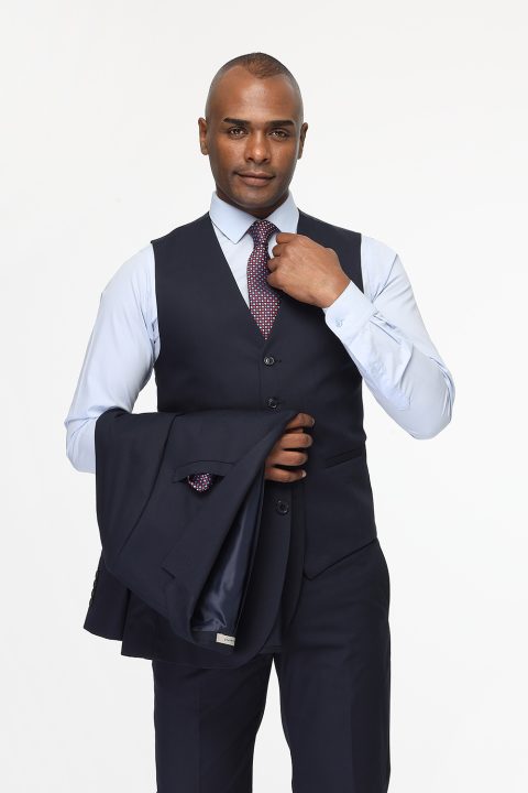 Slim Fit Suit Dark Blue - Image 3