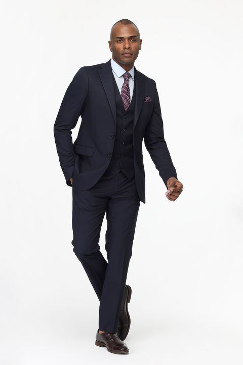 Slim Fit Suit Dark Blue - Image 4