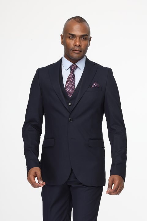 Slim Fit Suit Dark Blue - Image 6