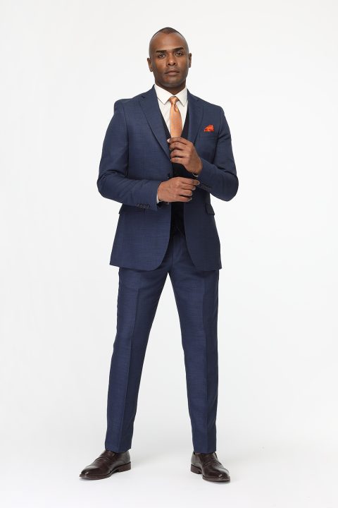 Slim Fit Suit Dark Blue - Image 4