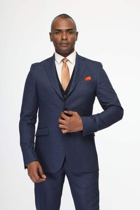 Slim Fit Suit Dark Blue - Image 5